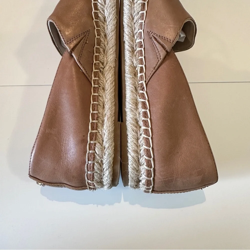 Sam Edelman Women’s Kesia Light Brown Genuine Leather Espadrille Flats sz 7M